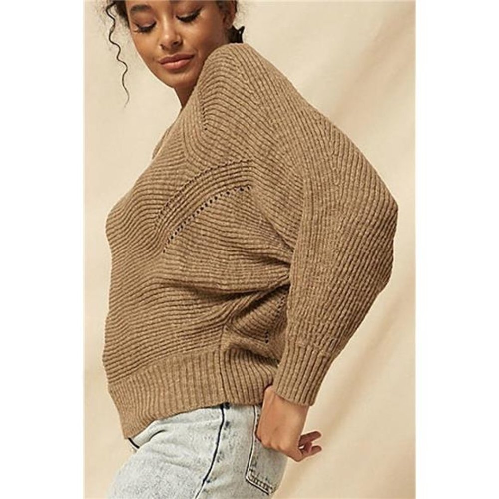 NWT! Ribbed Knit Sweater - Picture 5 of 6